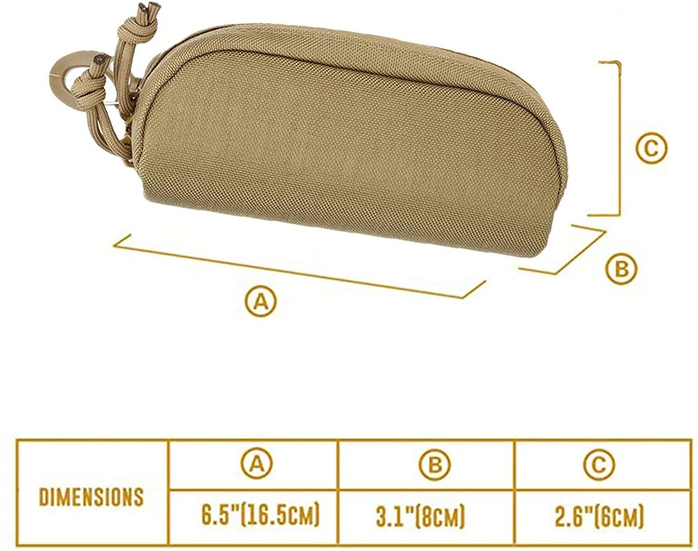 Tactical Molle Eyeglasses Box Shockproof Protective Sunglasses Case Hanging Pack
