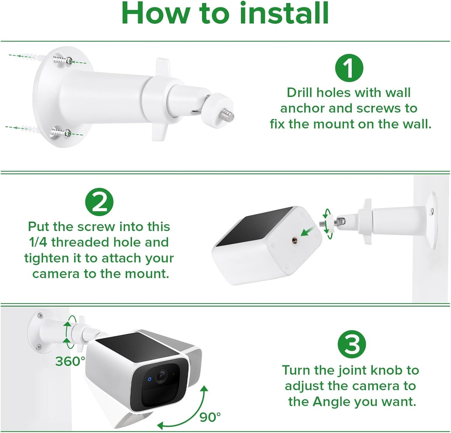 2Pack Security Camera Mounting Bracket for Eufy Solocam S220/C210, Eufycam 2C/2C