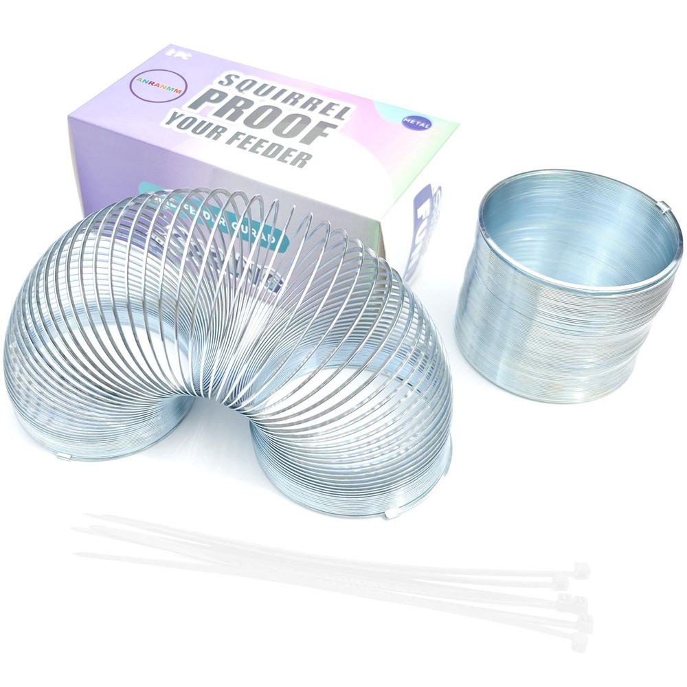 2 PCS Squirrel Proof Spring Device Metal Barrier Type Sliver