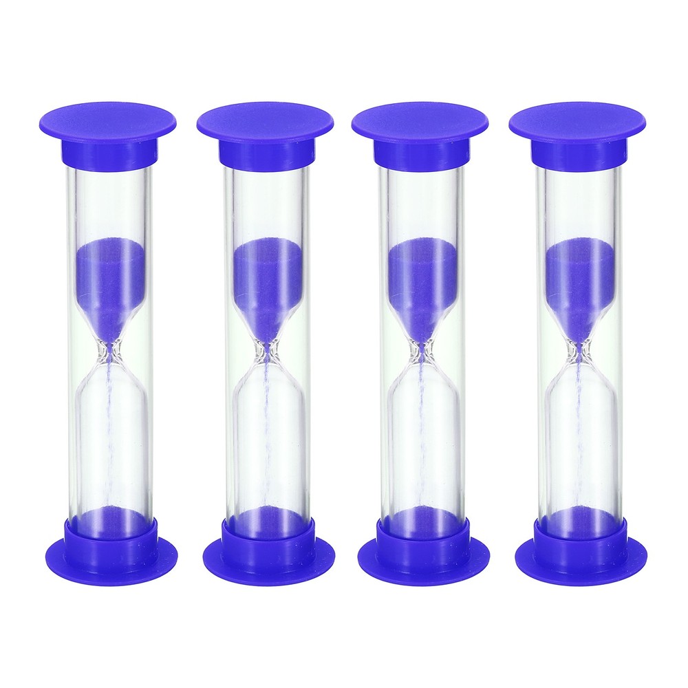 1 Minute Sand Timer, 4Pcs Small Sandy Clock, Count Down Sand Glass Blue