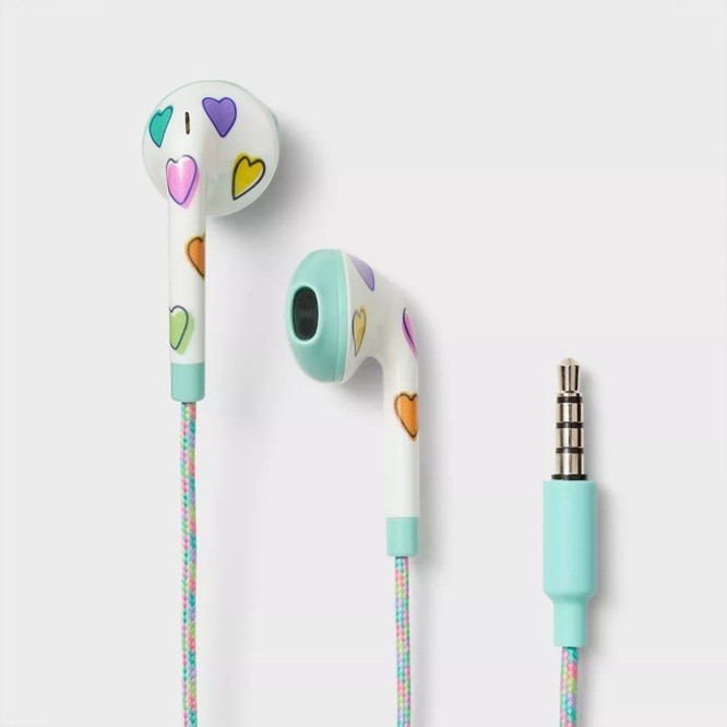 Roller Rabbit x Target - Disco Hearts Wave Wired Earbuds NWT