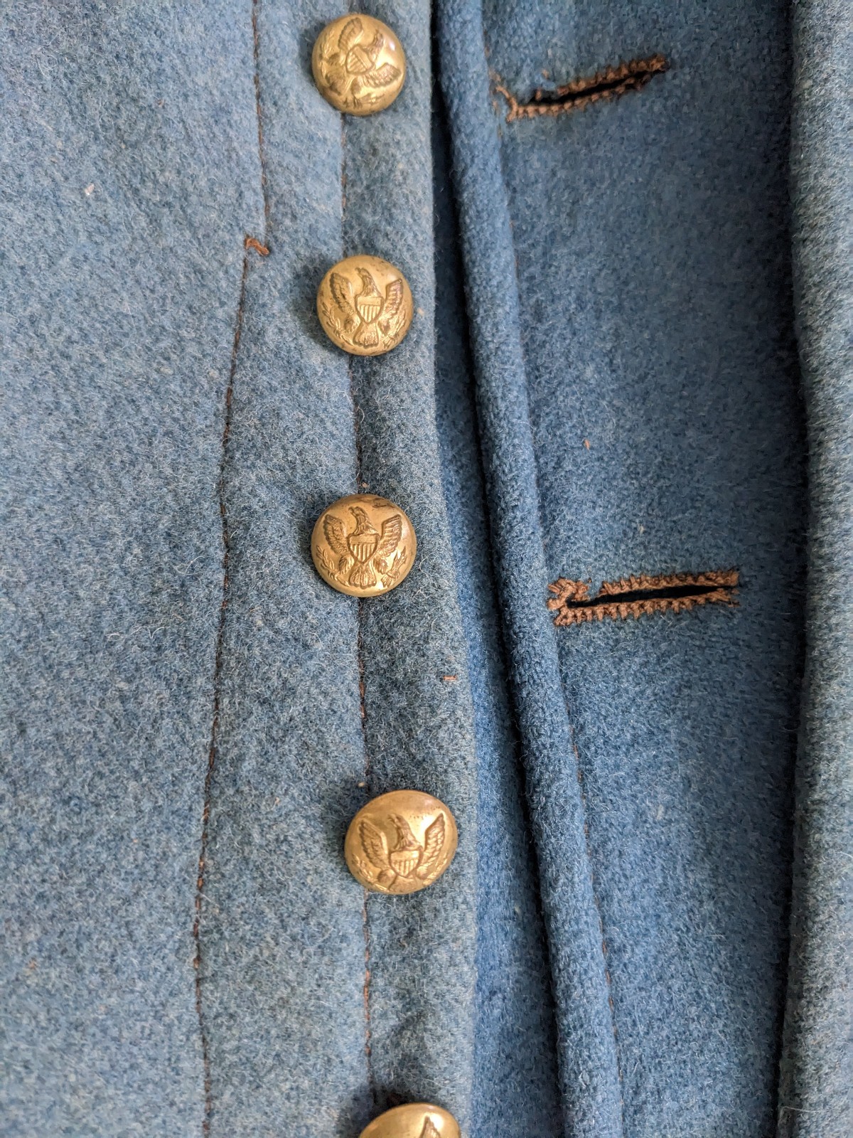 Original Civil War mounted troops overcoat. Solid.