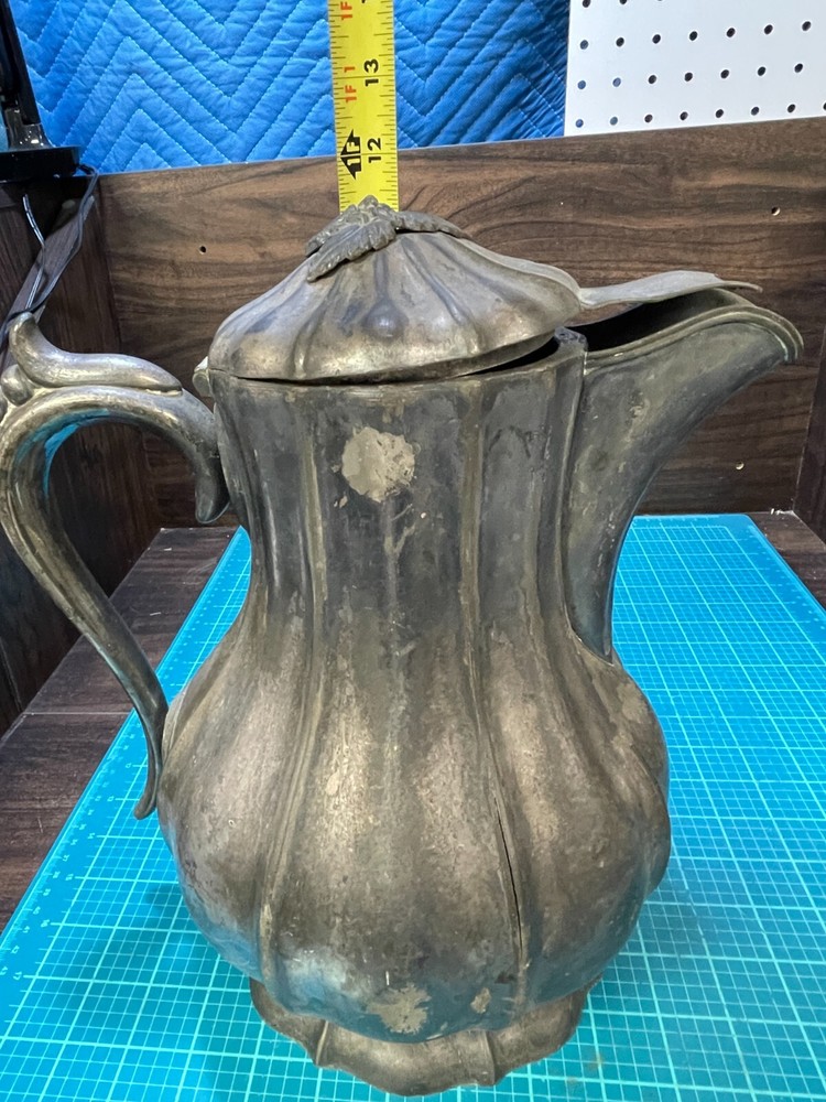 19th Century Victorian Silver Plated Large Pitcher