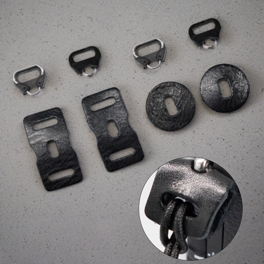 Strap Adapter Triangle Ring Camera Accessory Set with Genuine Leather Pad
