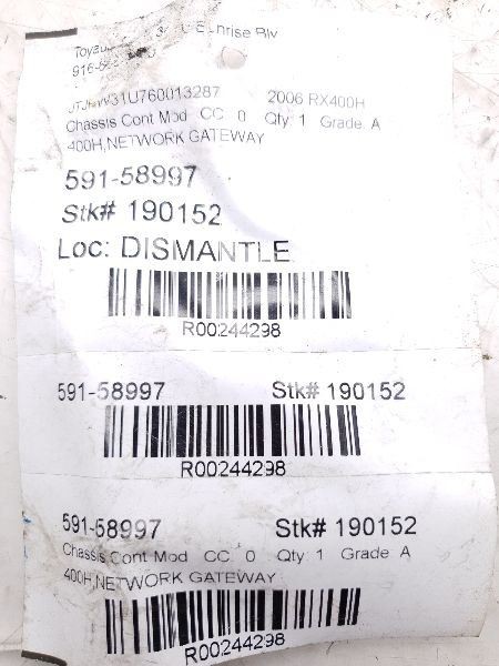 06 LEXUS RX400H MULTIPLEX NETWORK GATEWAY CONTROL ECM