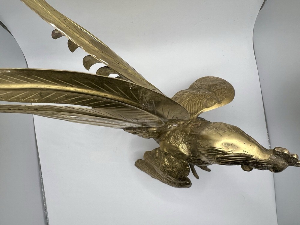 Brass Fighting Roosters Vintage Pair Solid Brass
