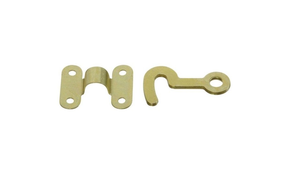 National Hardware N211938 V1841 Hooks & Staple Solid Brass Finish