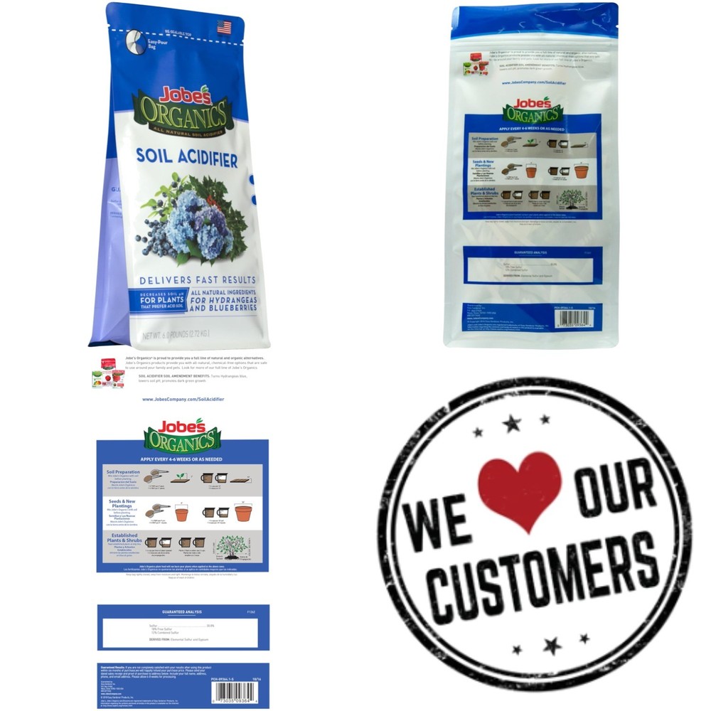 Organic Soil Acidifier for Blueberries & Hydrangeas, 6 lbs