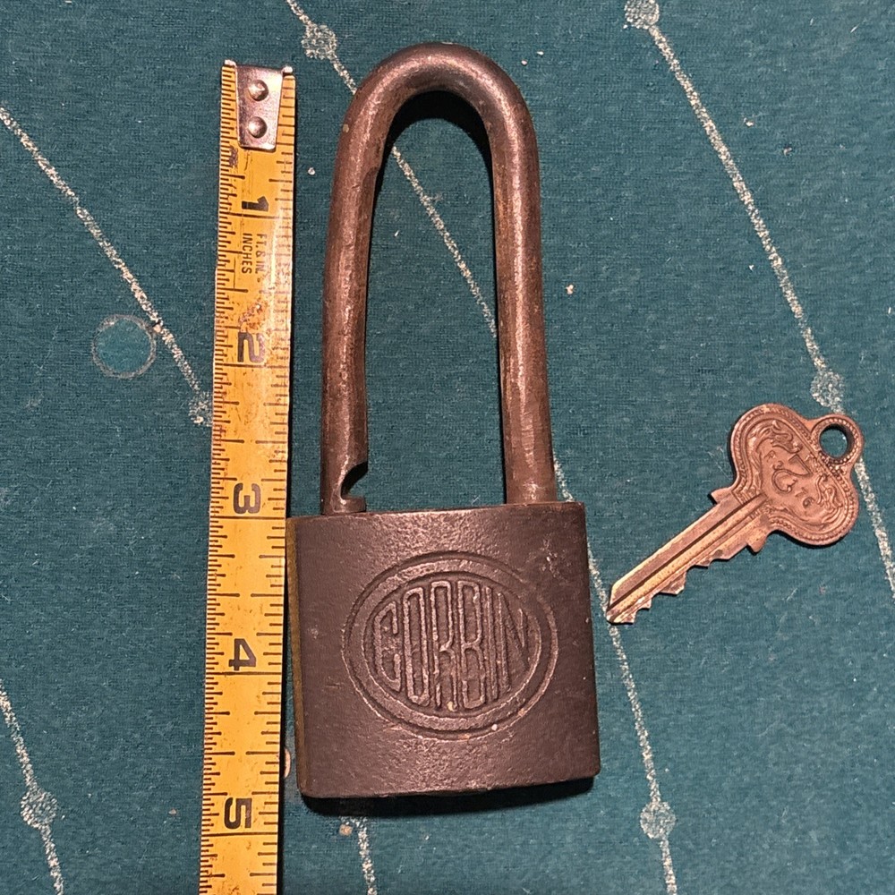 Antique Corbin #2 Lock With Key Works