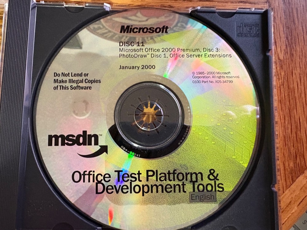 Microsoft Office Test Platform & Development Tools CDs January 2000 Disc 9-12