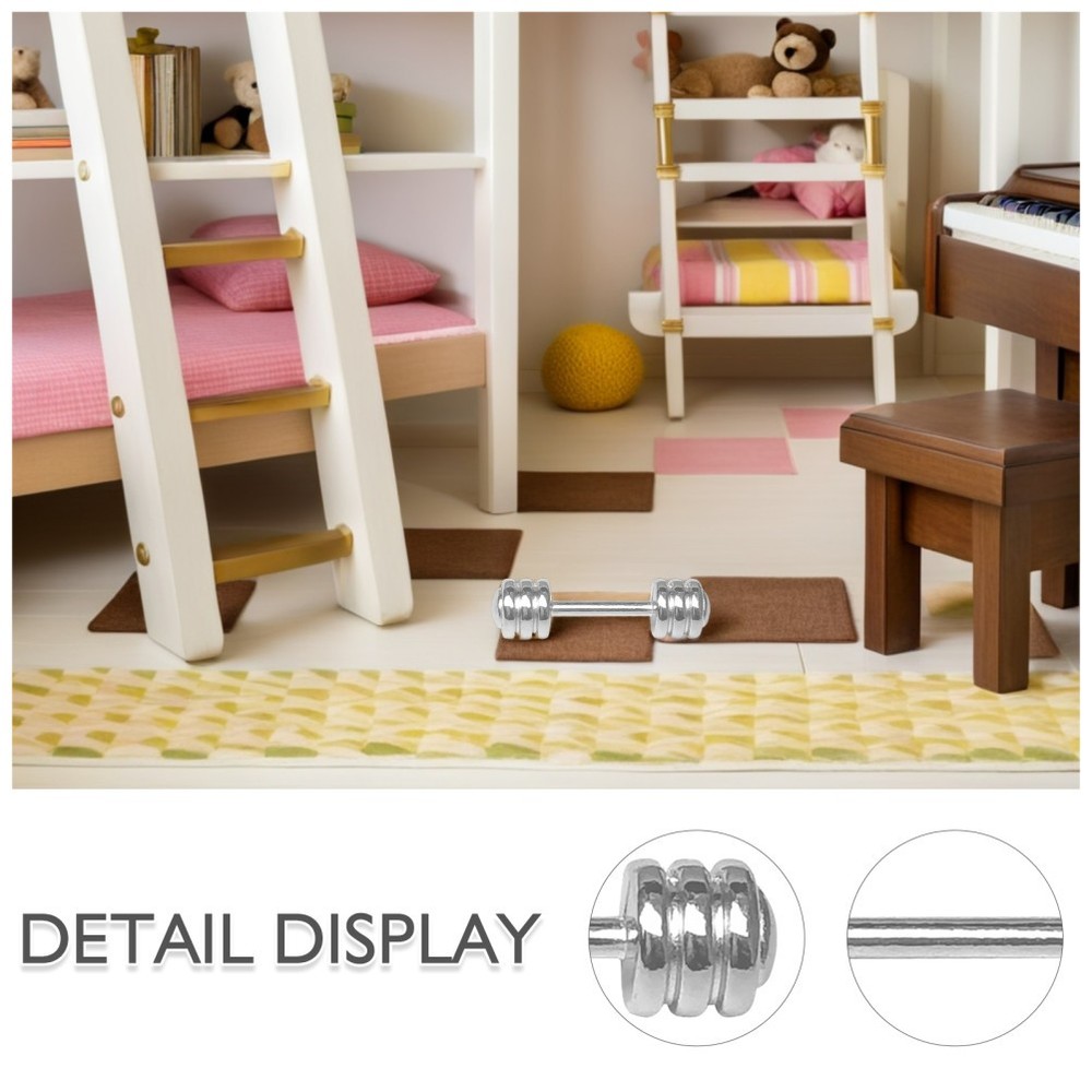2 Pcs Mini Dumbbell Accessories Simulation Miniature House Decor