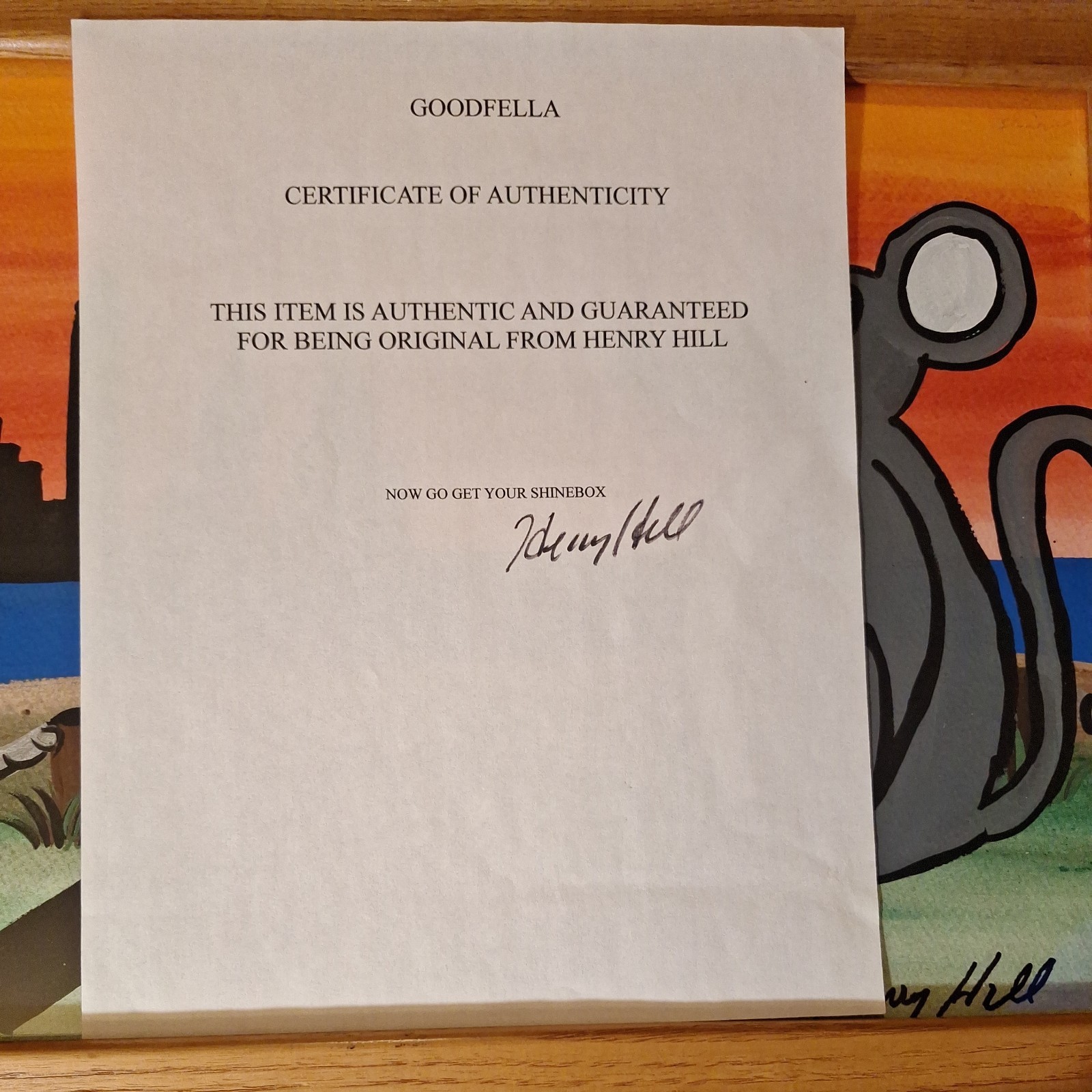 Goodfellas Wiseguy Mobster Henry Hill Authentic Orig Art: Being a Gangster Is...