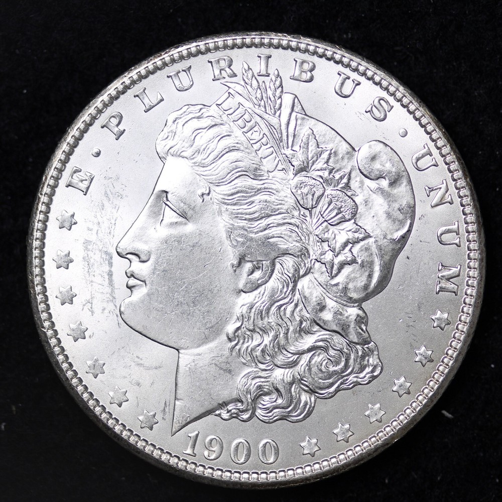1900 Silver Morgan Dollar GEM BU B044