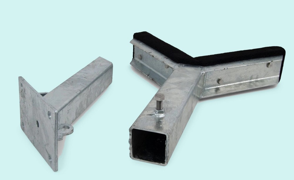 Bow Rest Catcher Assembly for Boat Trailer Adjustable Galvanized Post Carpeted