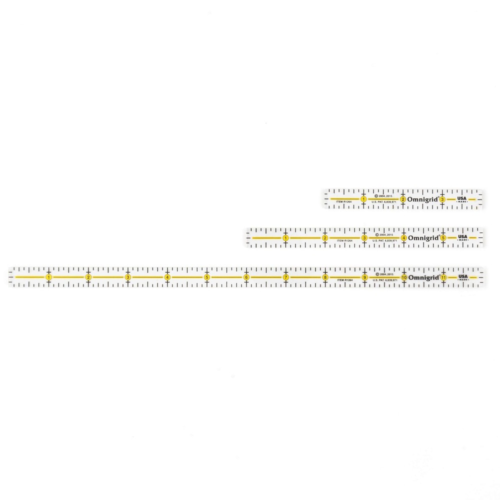 4-6-12-Inch Marking Ruler Trio
