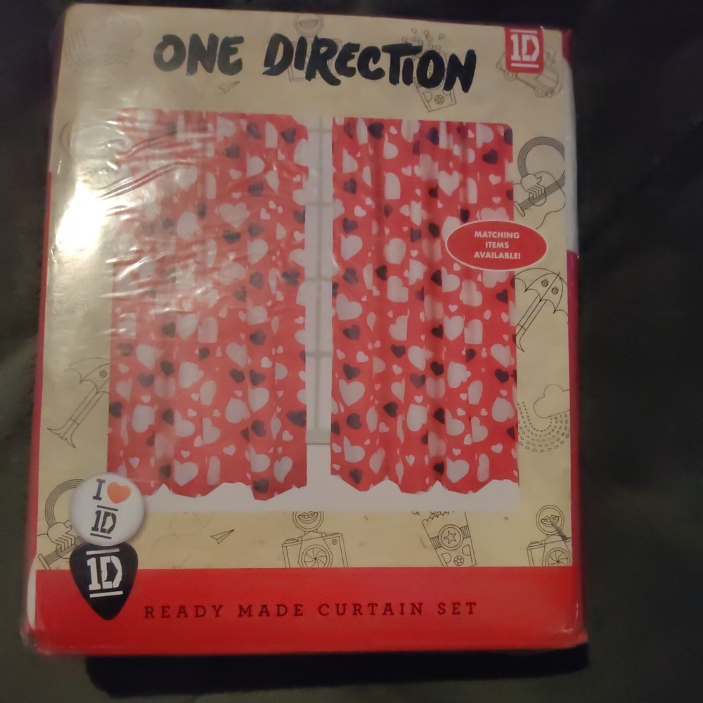 One Direction Curtain Set  Size 66"X54"
