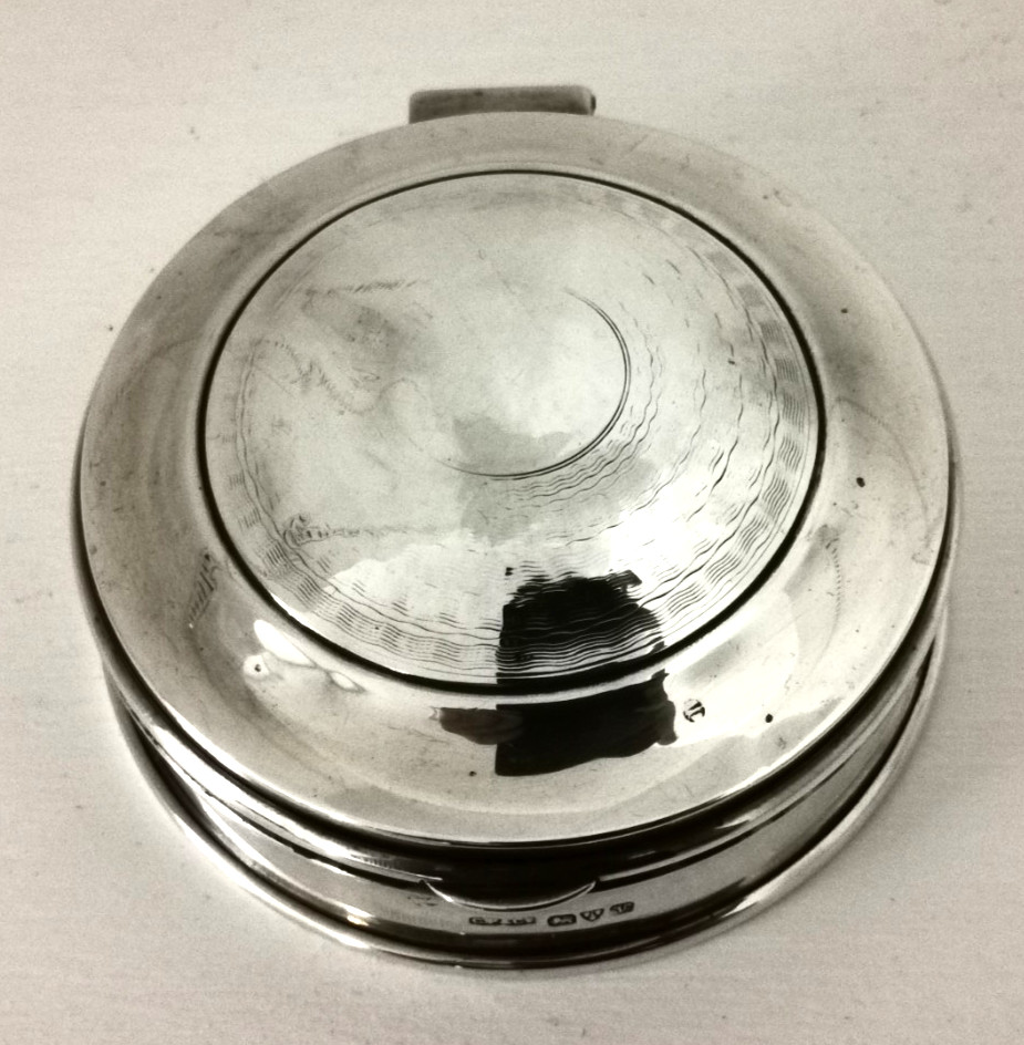 Antique Solid Silver Ring Or Trinket Box - Chester 1921