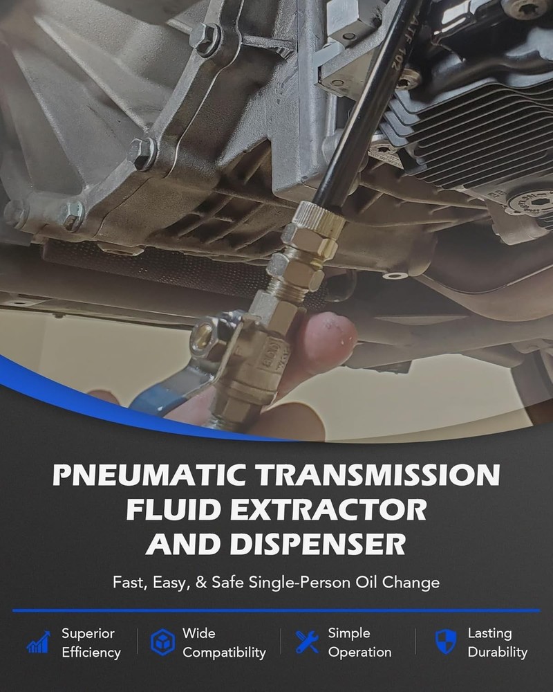 Efficient 10L Transmission Fluid Extractor with 15 ATF Adapters - Compact Design