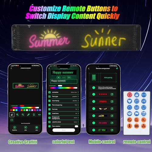 Golf Cart Devil Eyes Light Sign, Programmable Flexible Screen for Flat screen