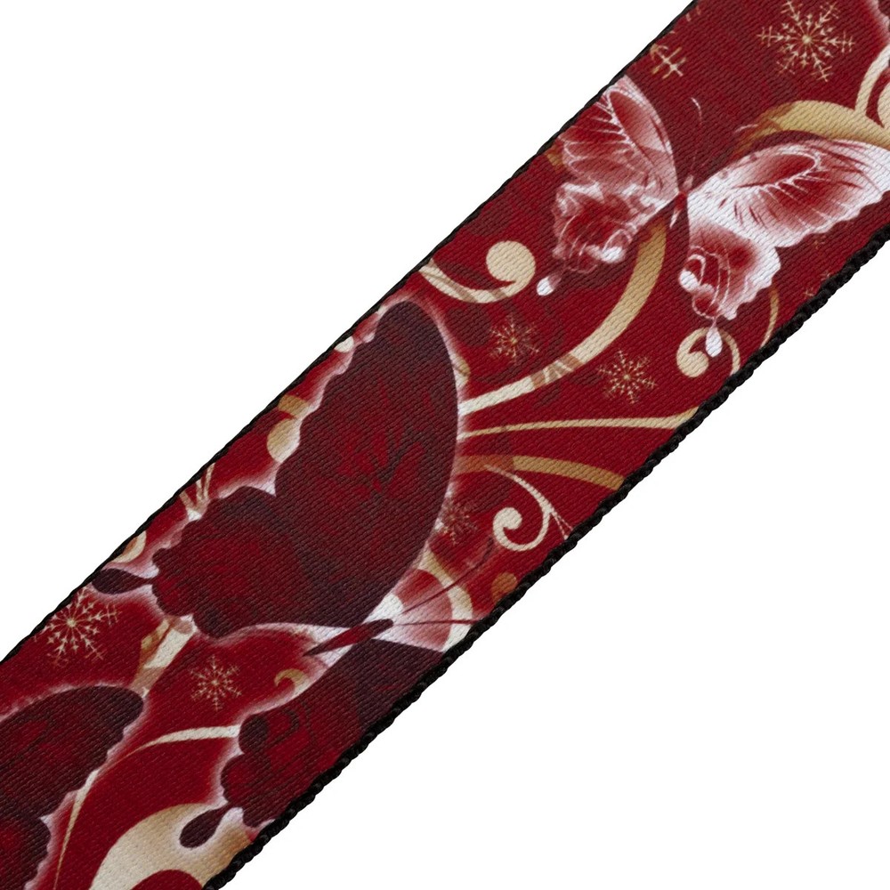 Levy's MPD2-027 2" Sublimation-Printed Polyester Guitar Strap - Red Butterfly