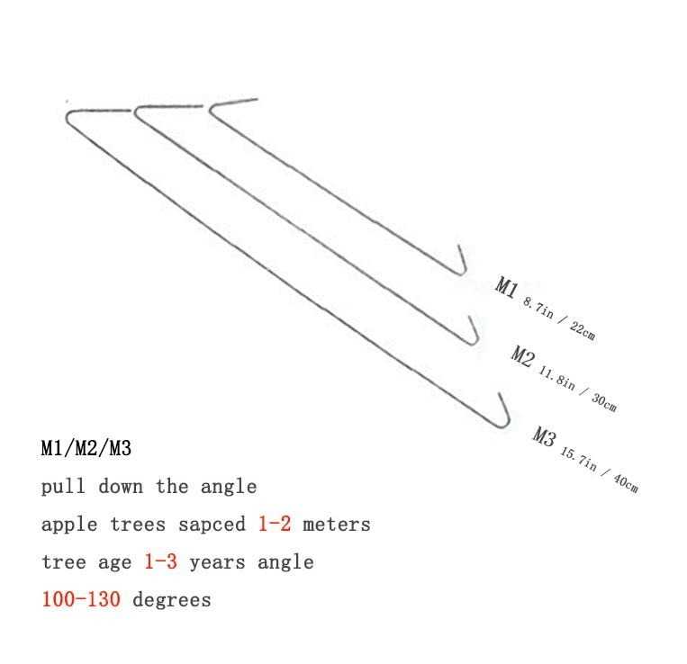 50 PCS Fruit Tree Branch Spreader 16 Inch Limb Spreaders Puller Plum Open Angle