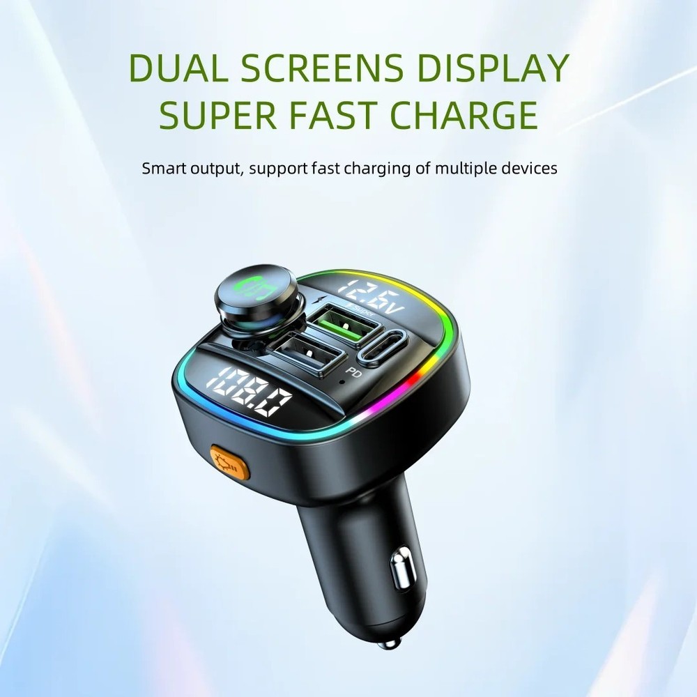 Bluetooth FM Transmitter Car Adapter Hands Free Radio USB Charger AUX Audio Link