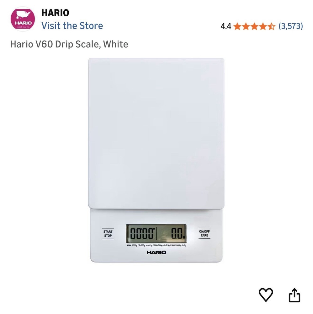 Hario V60 Drip Scale, White