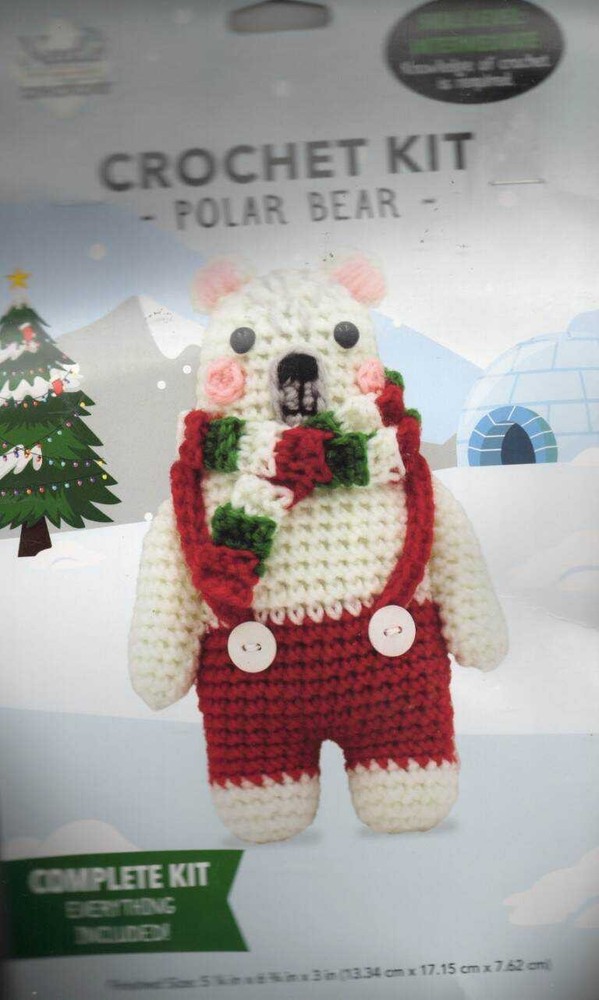 NIP!!! CROCHET KIT POLAR BEAR  DOLL SUPER CUTE!!!