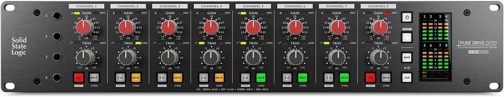Solid State Logic Pure Drive Octo 8 Mic Pre's, Conversion, and USB Soundcard