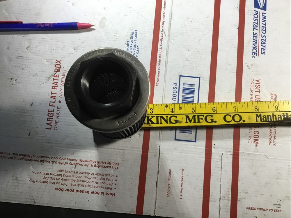 Marvel Engineering 110-80, 1” Hydraulic Suction Oil Strainer