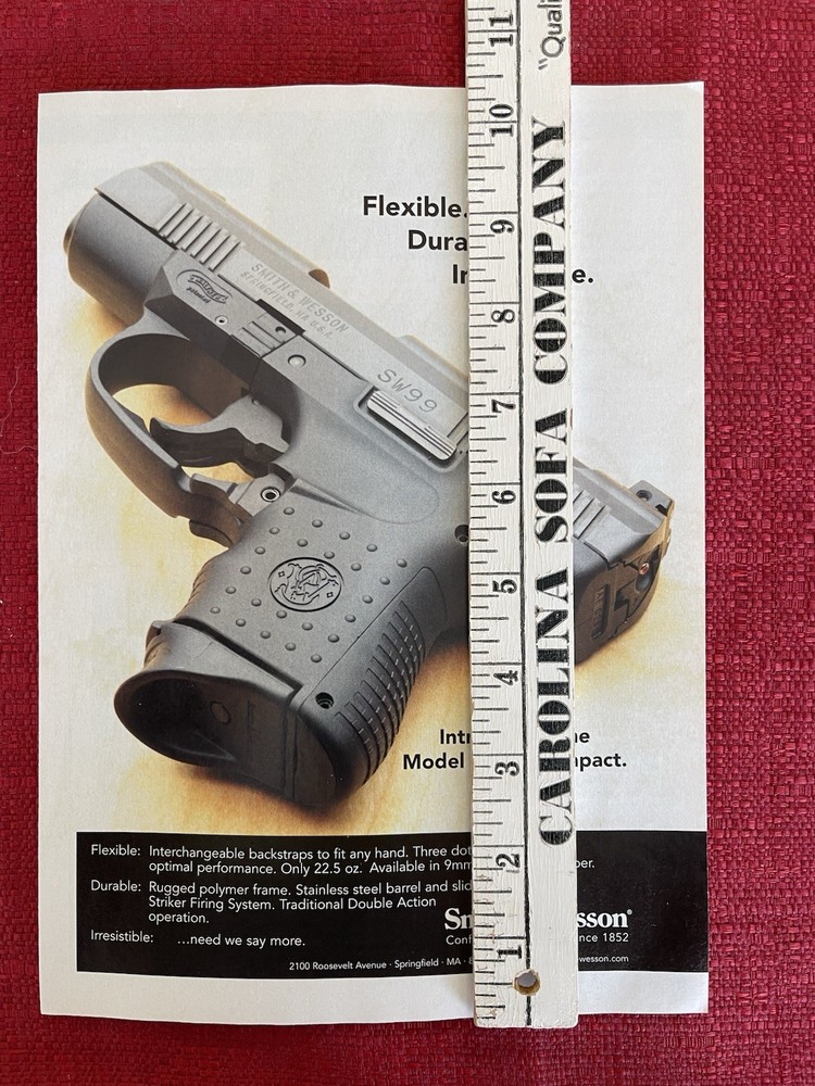 2003 Print Ad Smith & Wesson Compact SW99 Paper Advertisement