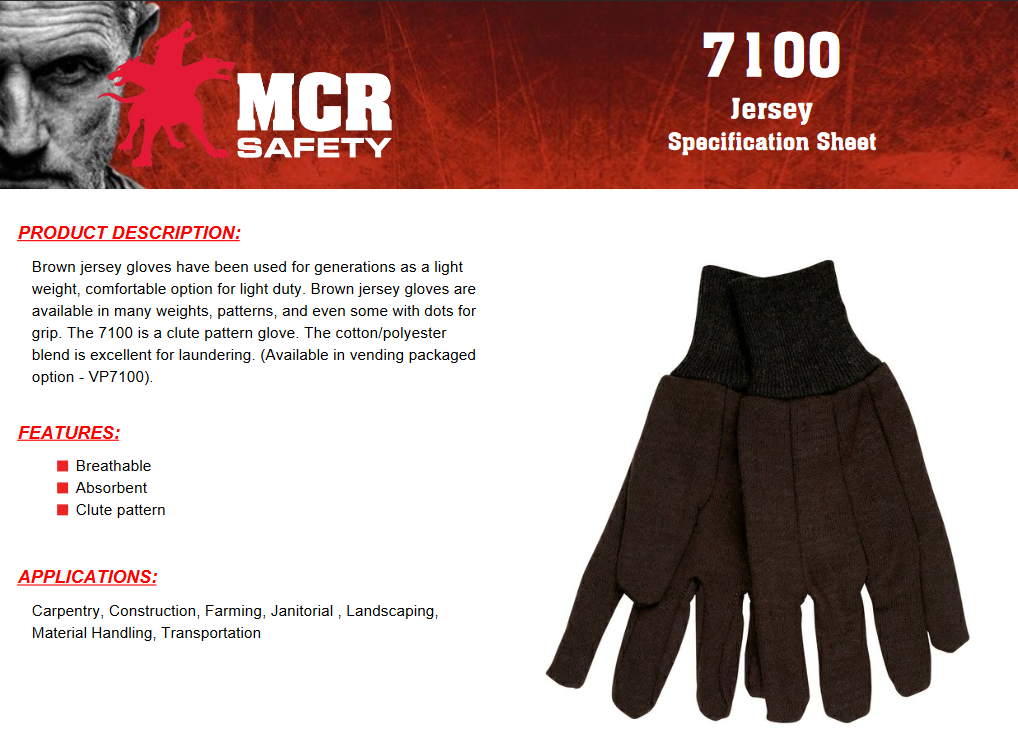 25 DOZEN 300 PAIR BROWN JERSEY GLOVES WORK COTTON 8oz GLOVES NEW - CASE LOT