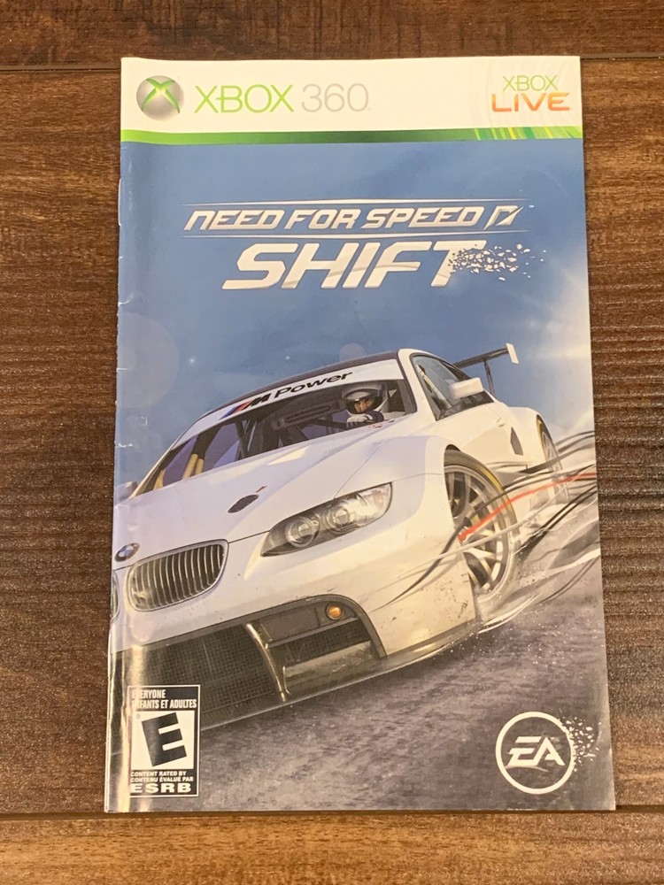 Need for Speed Shift XBOX 360 Instruction Manual Only