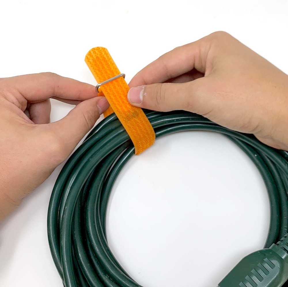 16-Pack Adjustable Cord Organizer Straps with Write-On Labels