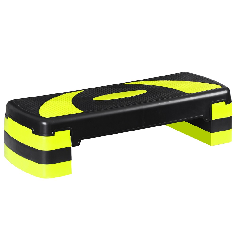 Adjustable Aerobic Stepper Workout Step with 4 Risers Exercise Platform Trainer