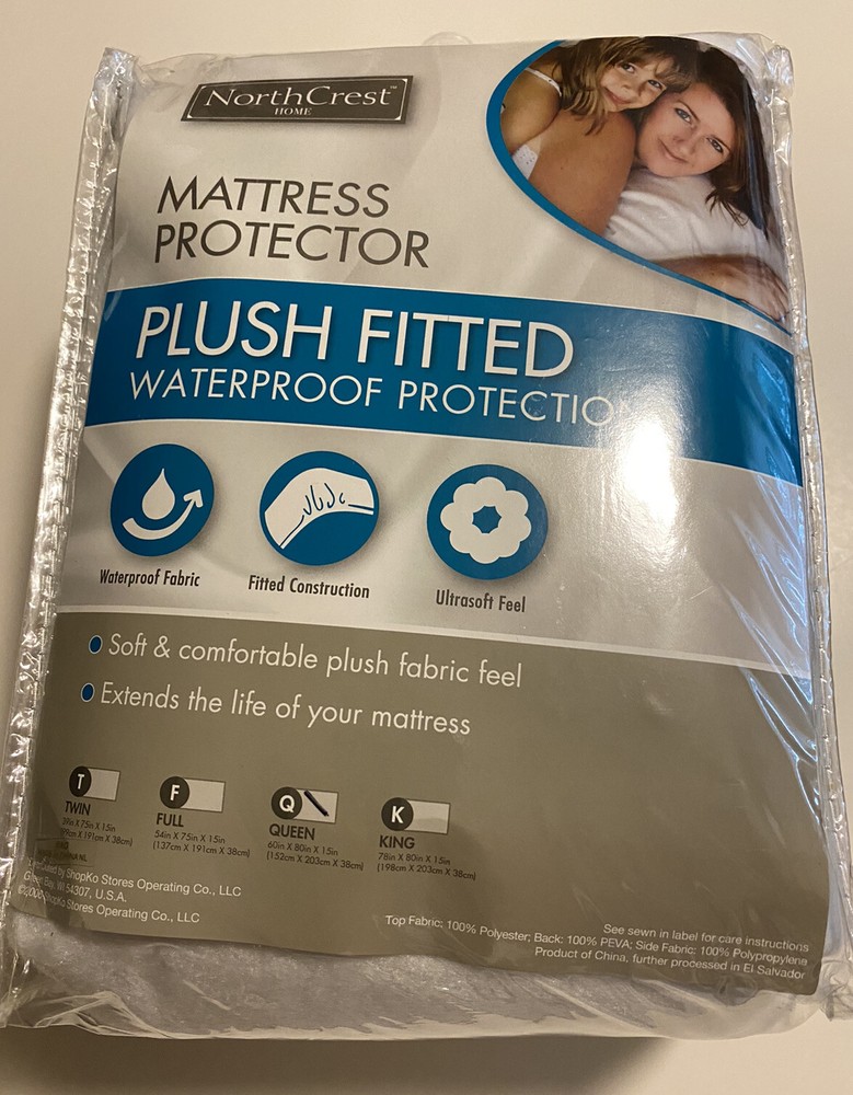NORTH CREST Queen Size Mattress Protector (White) Never Used