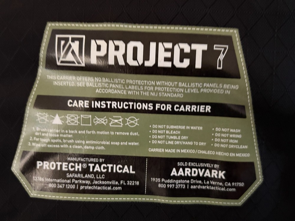 Protech PROJECT 7 AARDVARK Large Multicam Armor Carrier Webless MOLLE Firstspear