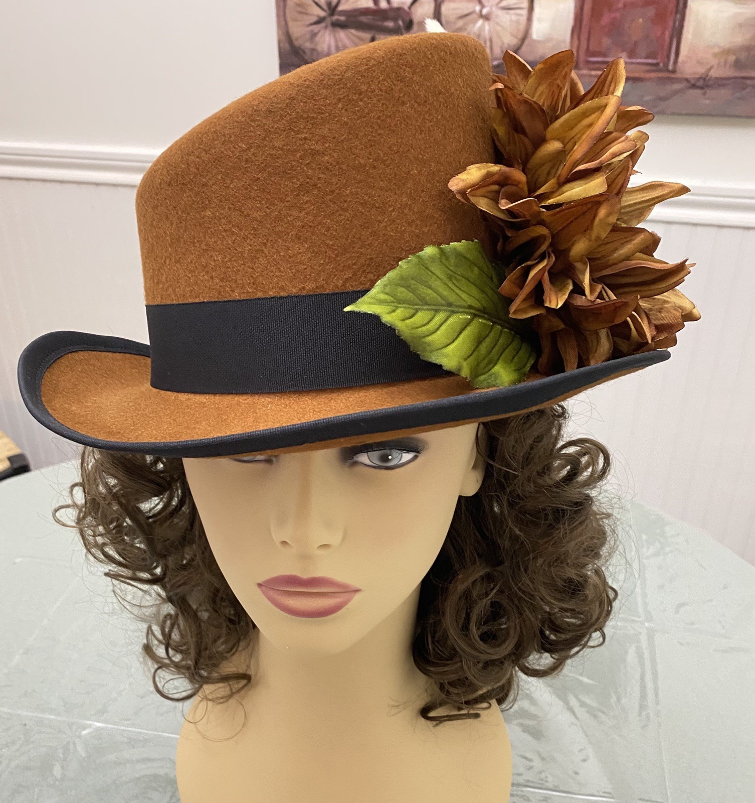 Ladies Victorian Top Hat Side Saddle Equestrian Riding Hat Reenactment Civil War