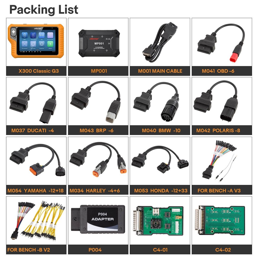 OBDSTAR X300 Classic G3 Full Version Support Cluster Calibration, E/C/U Flasher