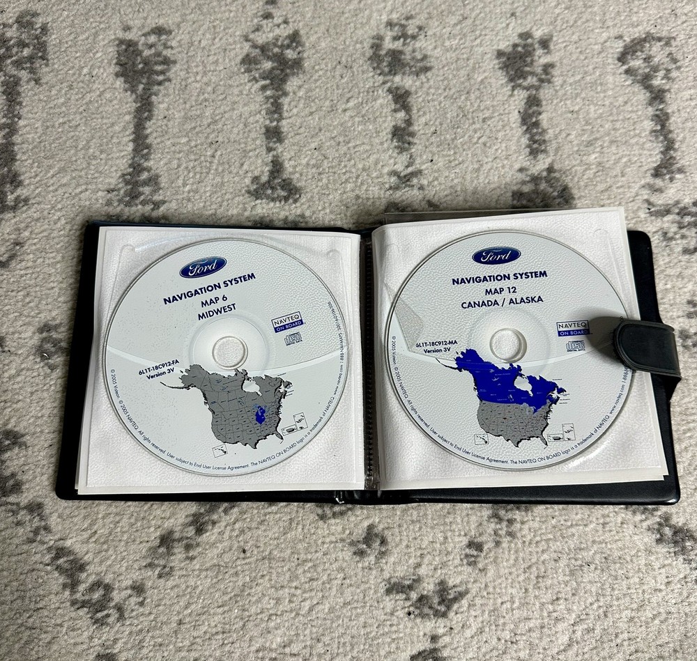 2005 Ford Navigation System Map Disc 1-6 and 12 G139