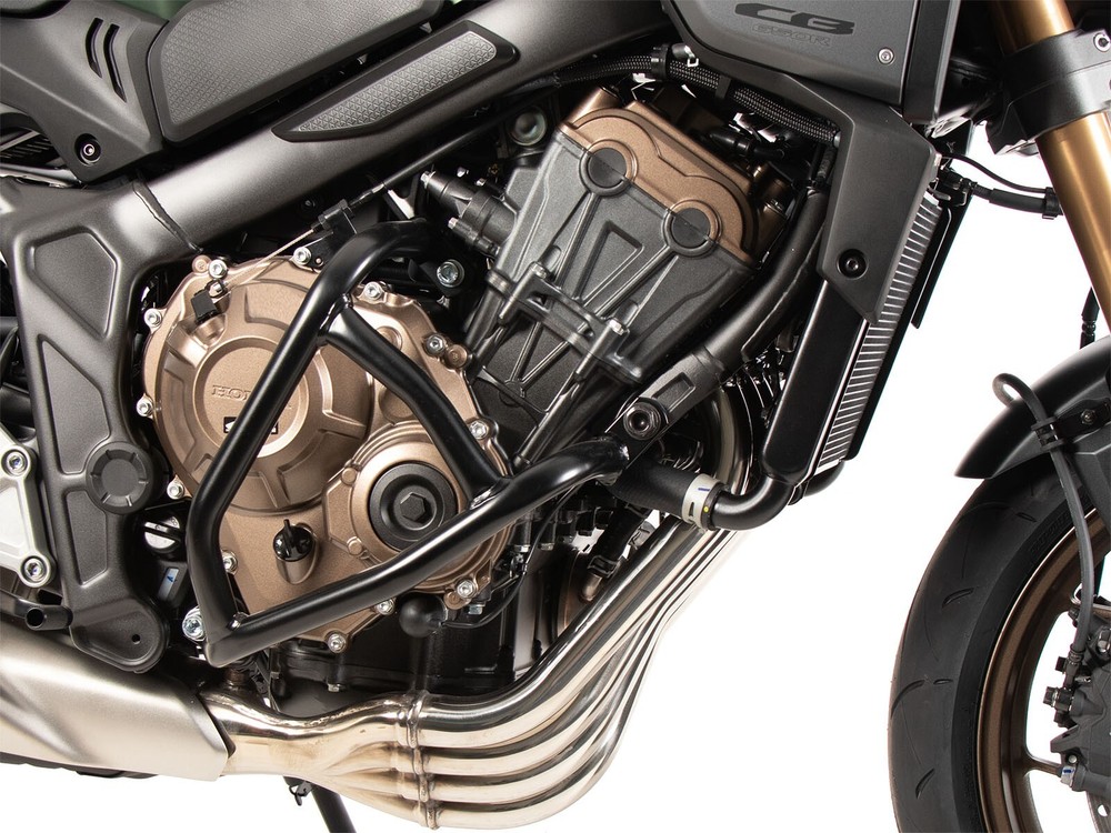 Honda CB 650 R Engine Protection Bar "Solid" Black BY HEPCO & BECKER 2024-