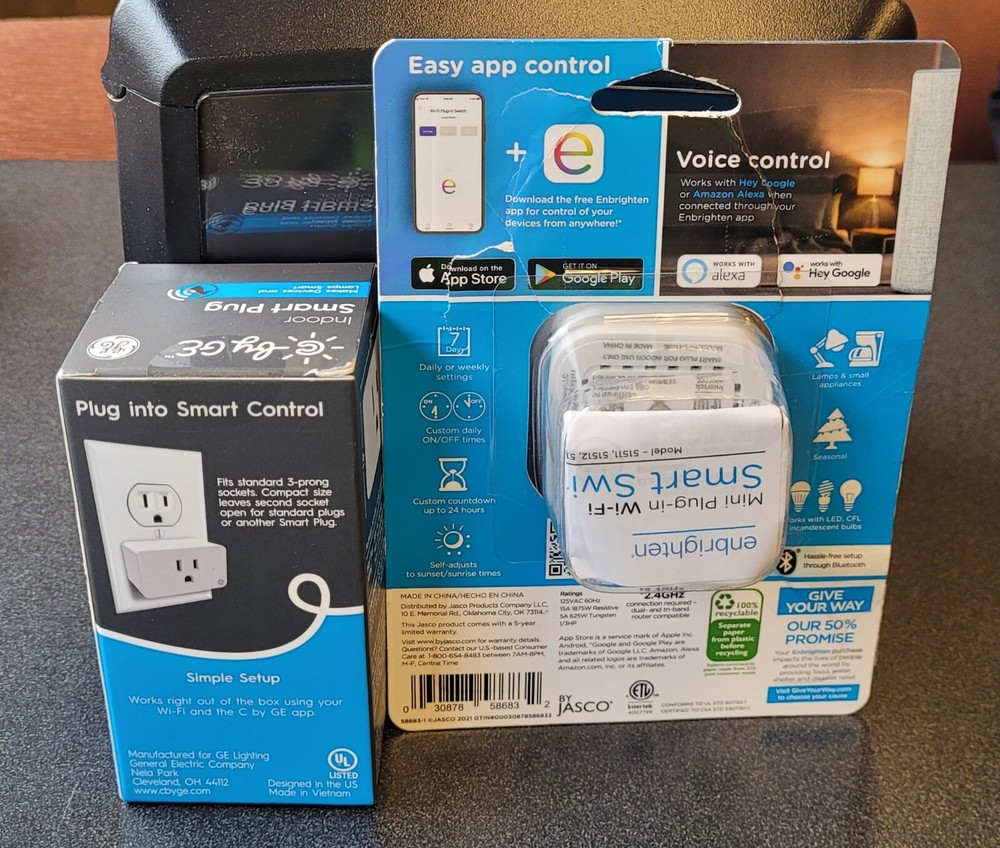 Enbrighten Smart Mini Wi-fi Plug Outlet Switch, Plus a Bonus Smart Plug