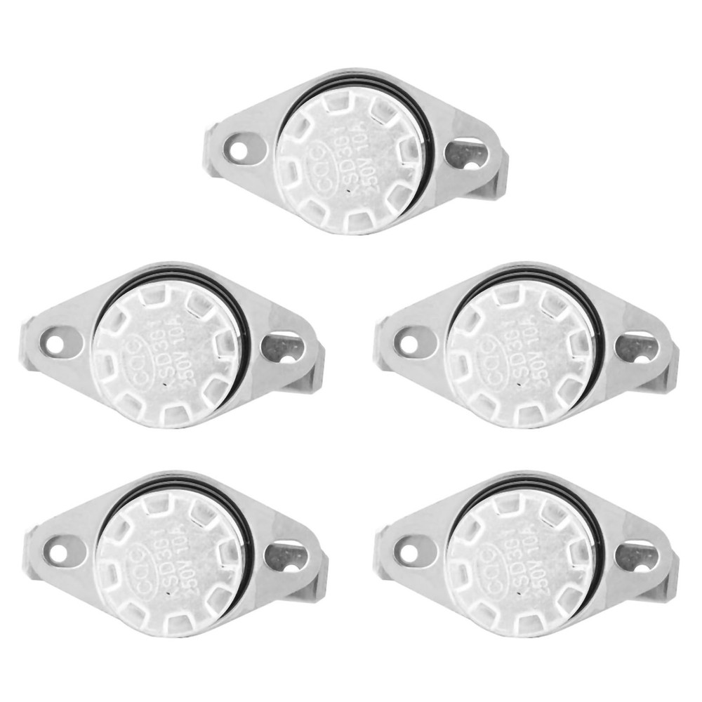 5 Pcs KSD301 Switch Temperature Control Thermostat Thermal Switch 250V10A