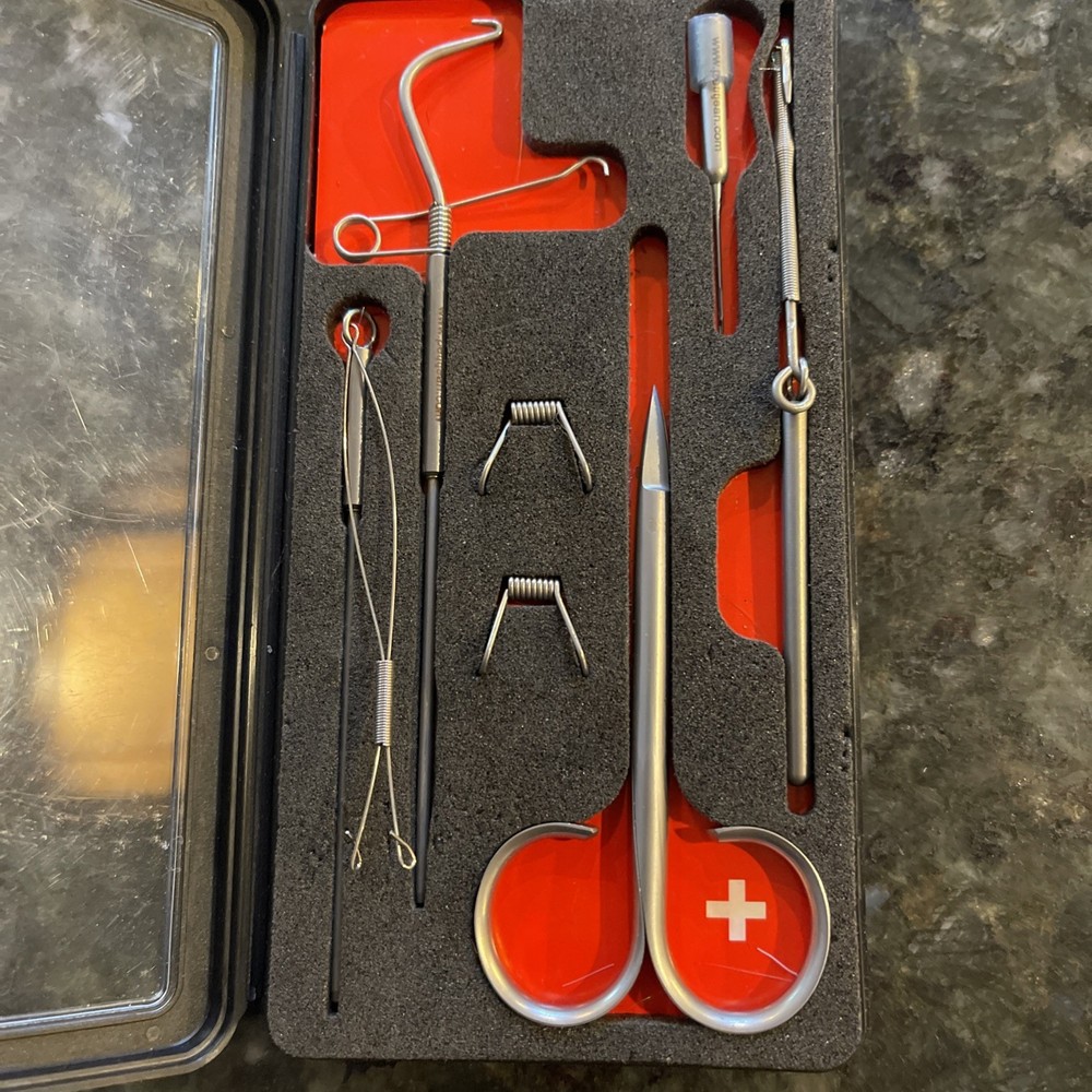 Marc Petitjean Tool Set Fly Tying Premium Tools With Case