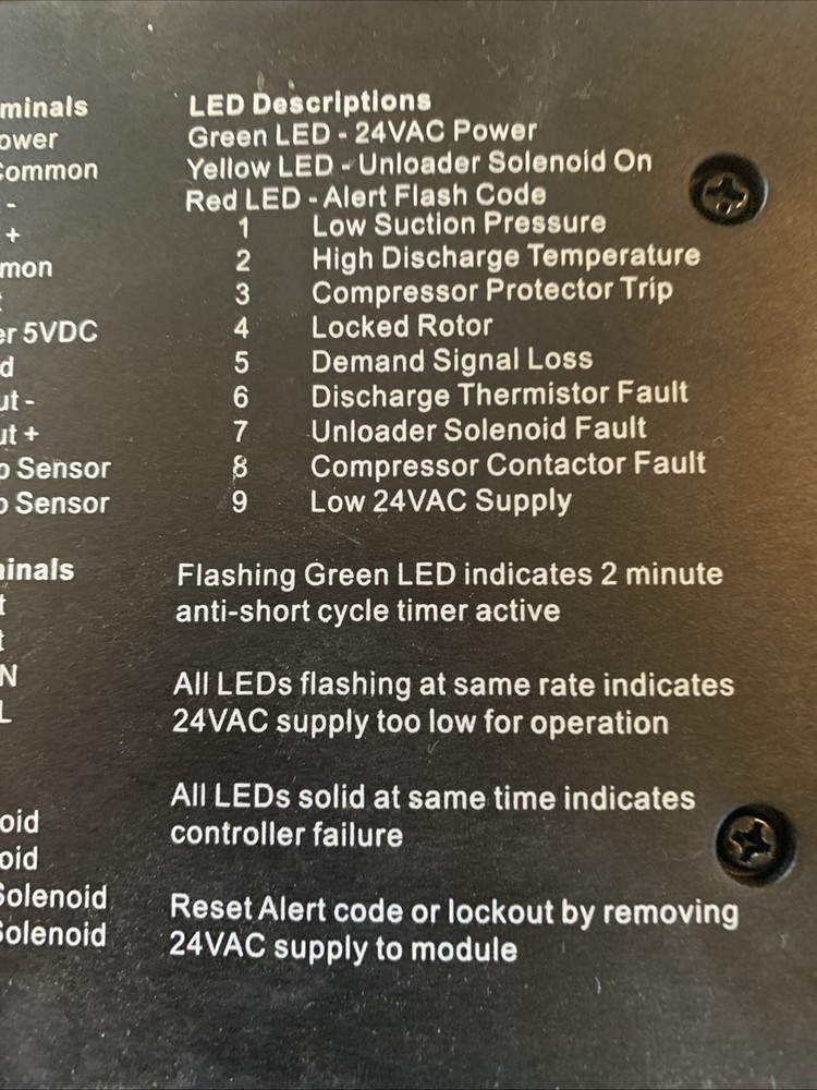 Emerson Copeland Scroll Digital Compressor Controller 543 0024 01 24Volt USED