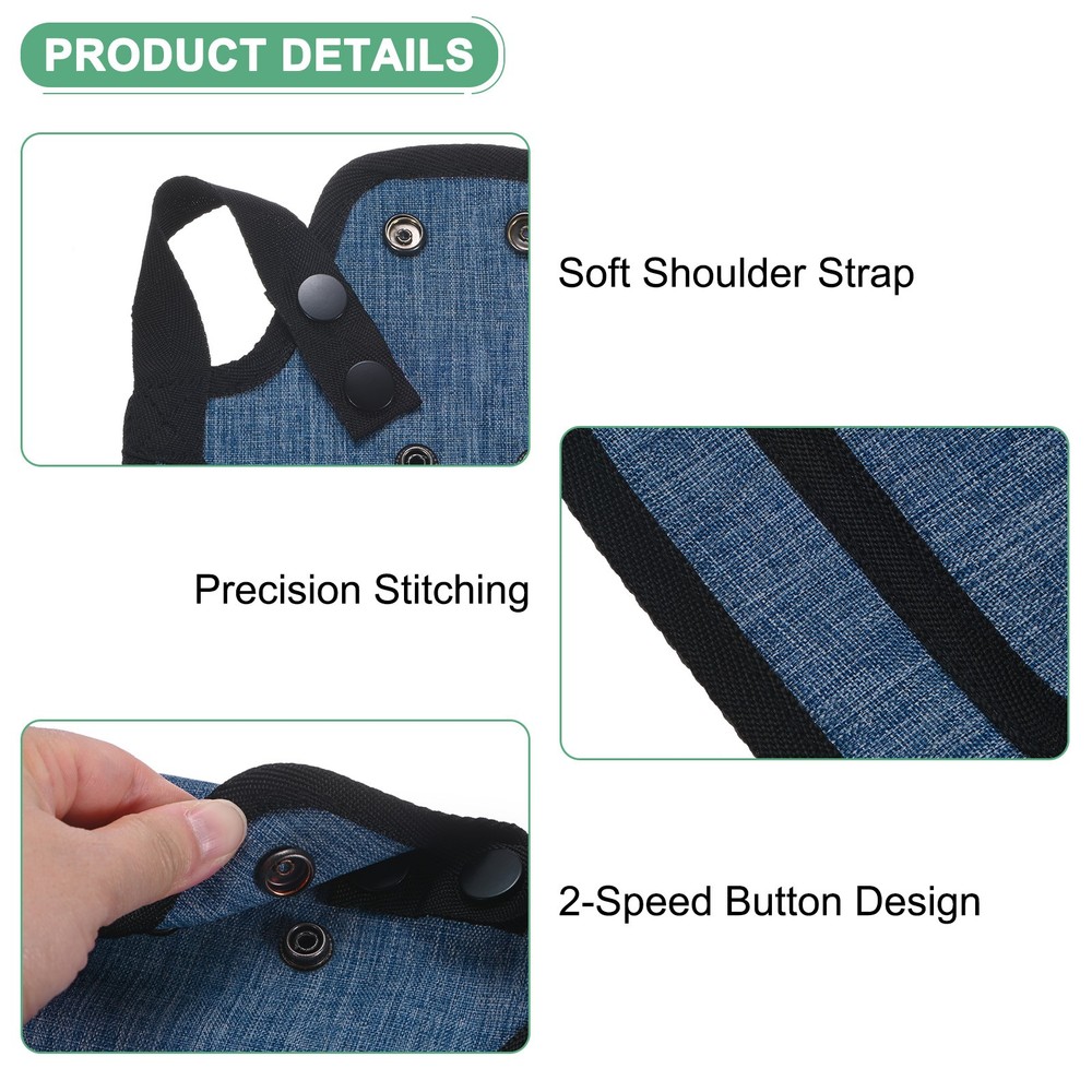 3-Pack Premium Chicken Saddle, Hens Saddle with Adjustable Strap [Blue]
