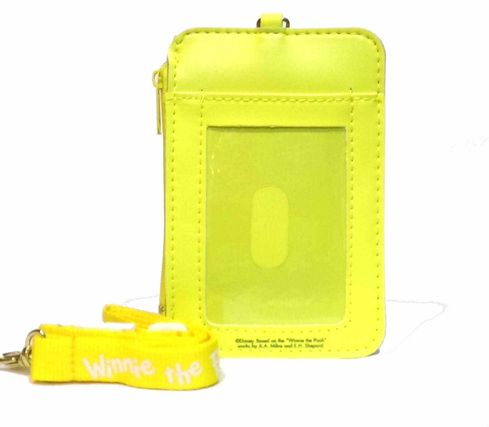 Winnie The Pooh Coin Purse Badge ID Card Holder Case Wallet Pouch Bag Lanyard