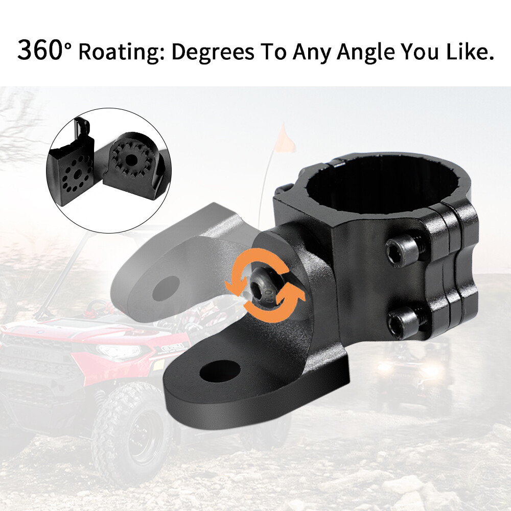 2X For Can-Am Maverick X3 Rear LED Flag Whip Antenna Reverse Light Mount Bracket