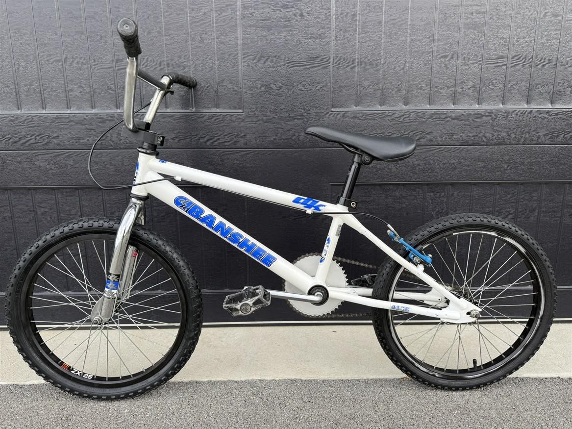 2000 DK Banshee Mid School BMX All Original White Blue Old Complete Bike Bicycle