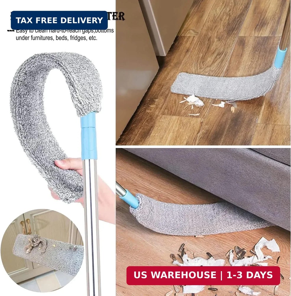 Retractable Gap Dust Cleaner Under Appliance Microfiber Duster Dust Brush with E
